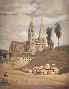 La cathedrale de Chartres (mk11)  Jean Baptiste Camille  Corot